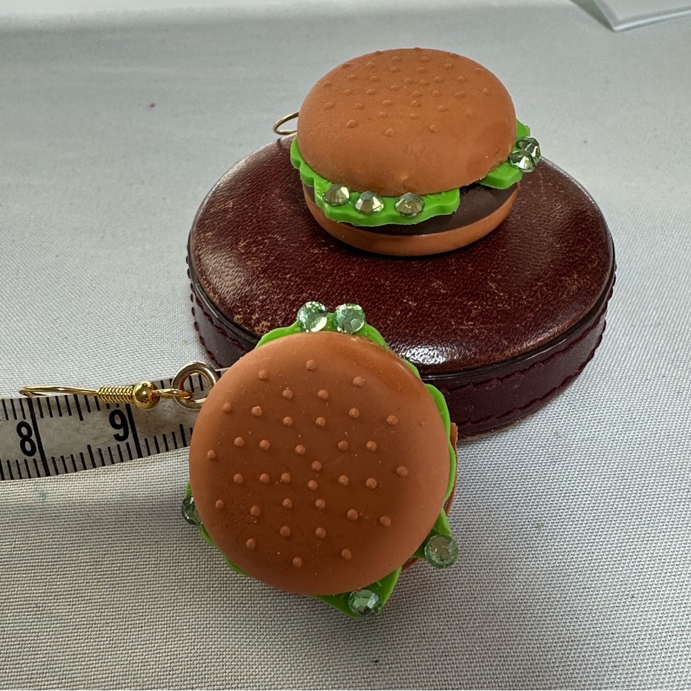 Hamburger earrings